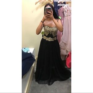 Gold/Black Prom Gown